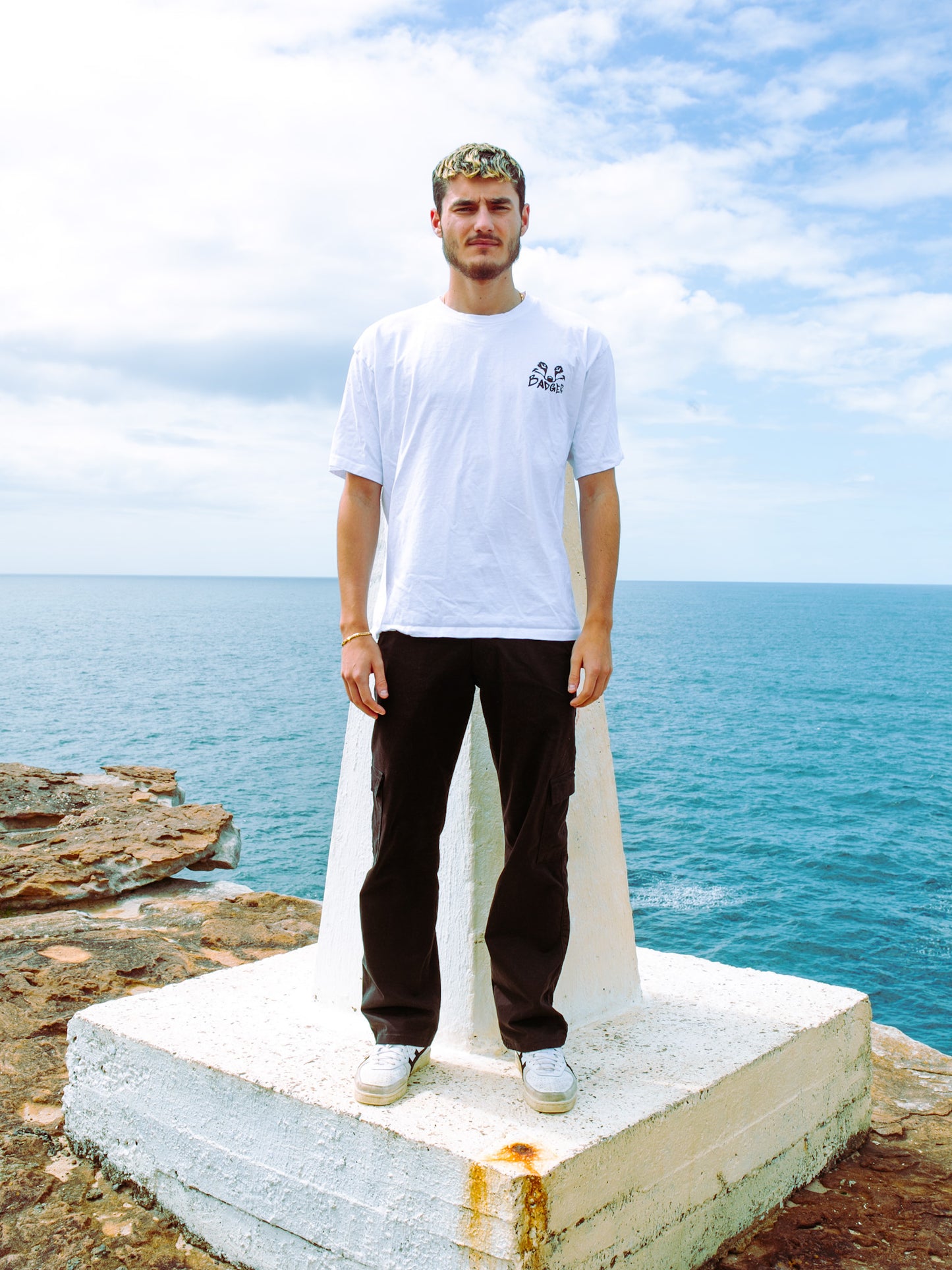 Oversized graffiti style Tee White