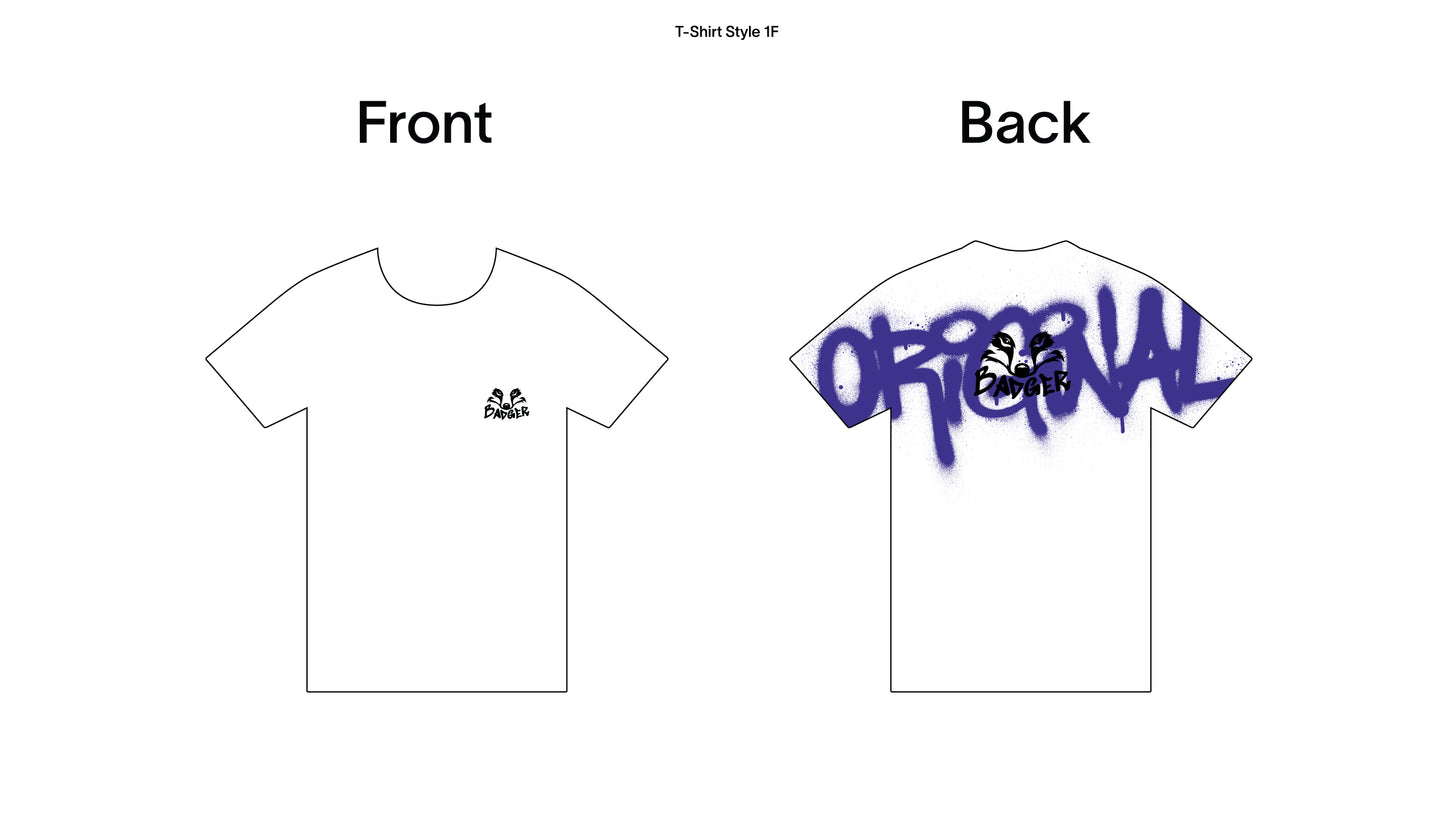 Oversized graffiti style Tee White